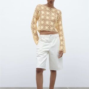 Crochet cropped sweater